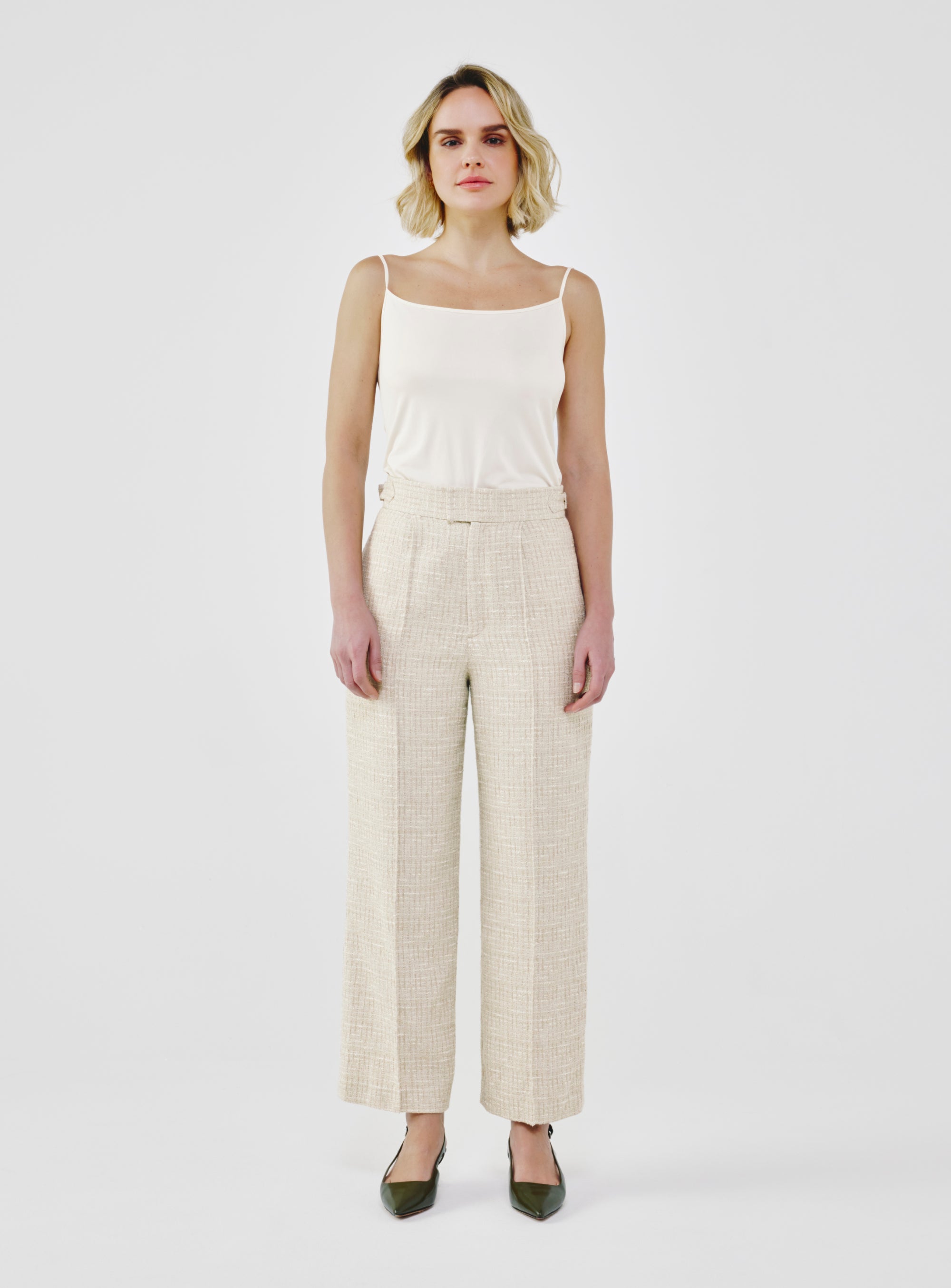 パンツ Needles basic trouser fancy tweed M Fancy Tweed High-Waist Tailored Pants – A.SHIMUS