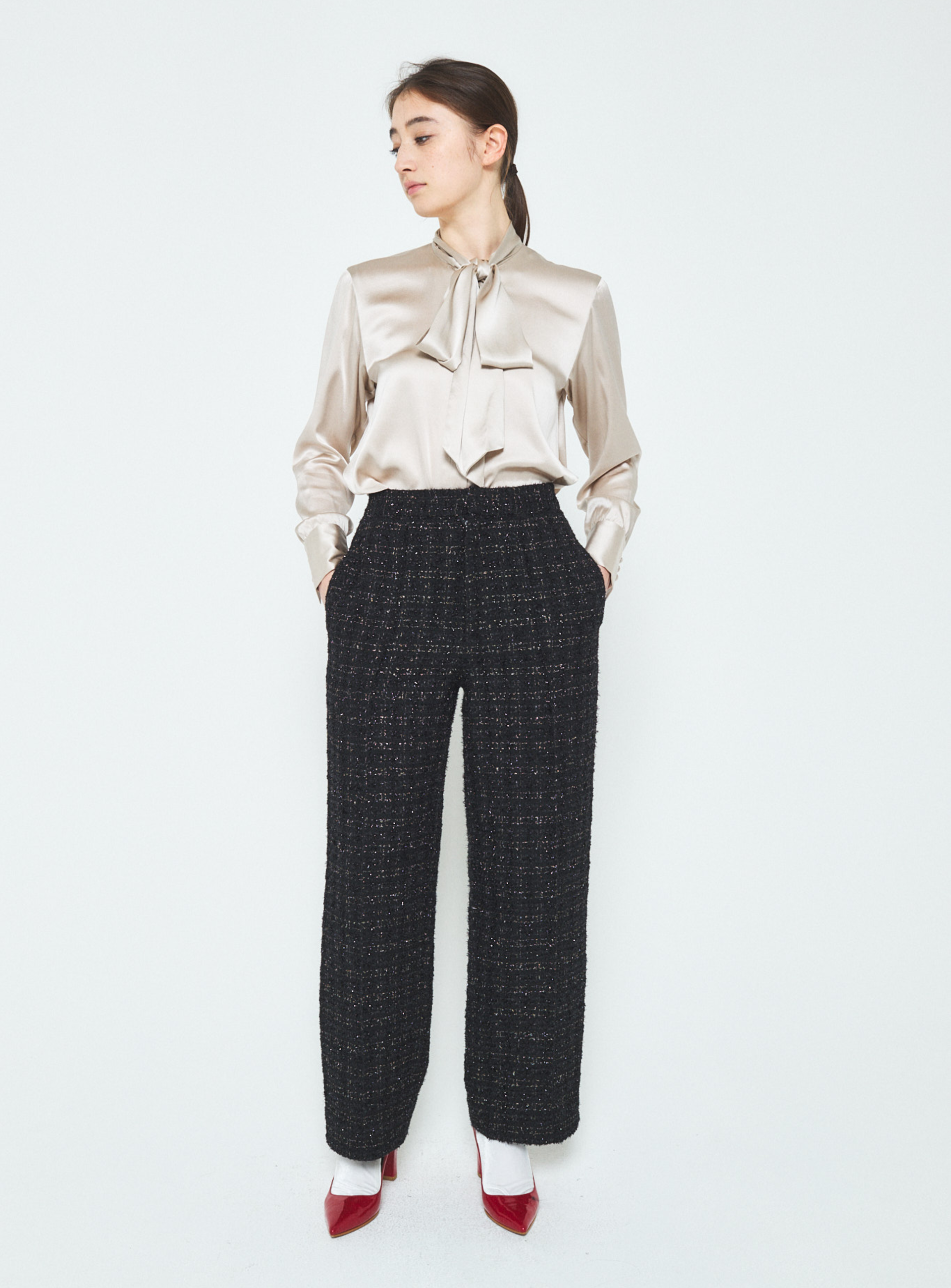 サブレ glittery tweed flare easy trousers サブレ glittery tweed flare easy trousers Glitzy Vibes