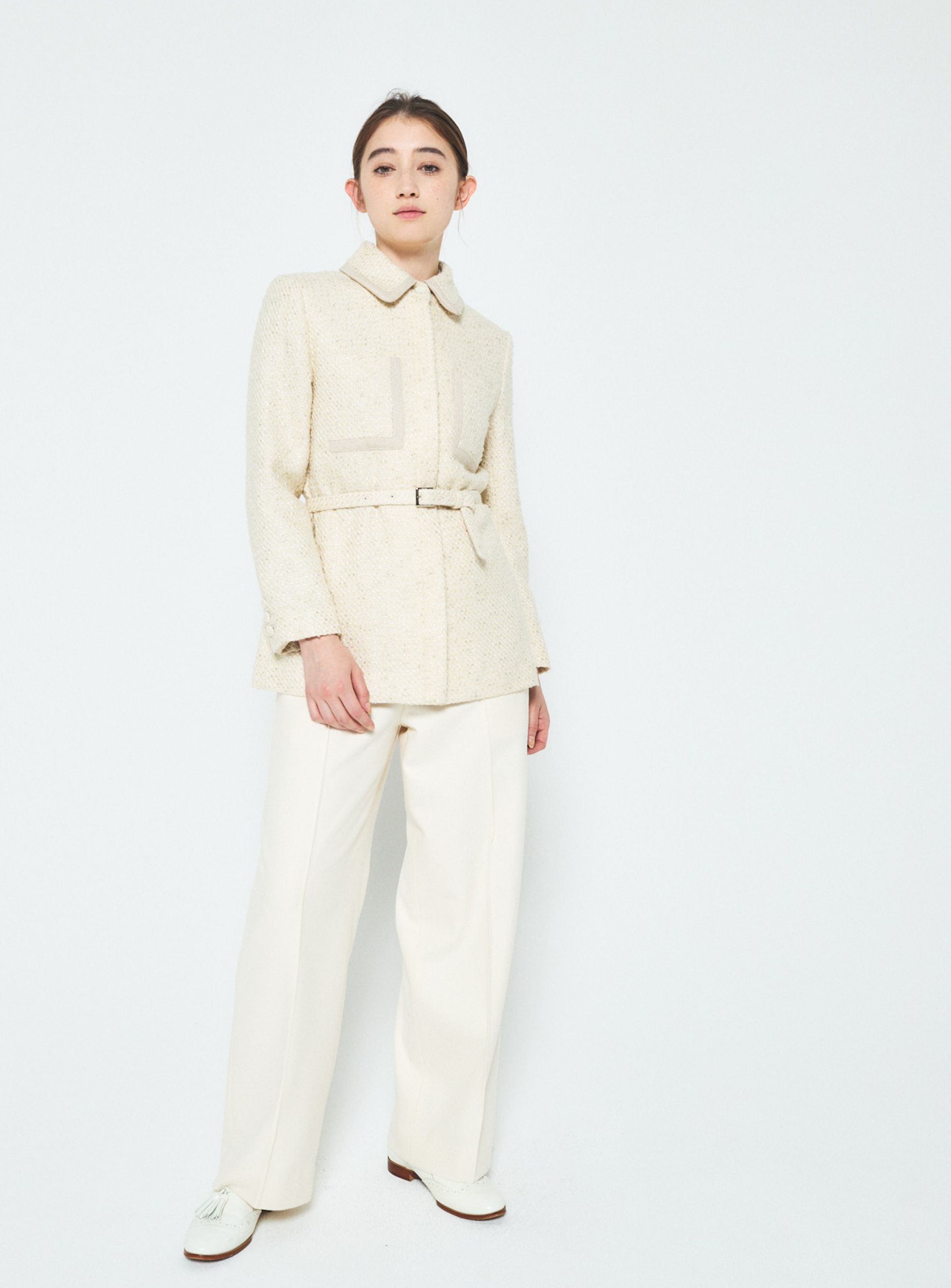 【自宅試着のみ】Wool-Blend Fancy Tweed Jacket Fancy Tweed Shirt Jacket – A.SHIMUS