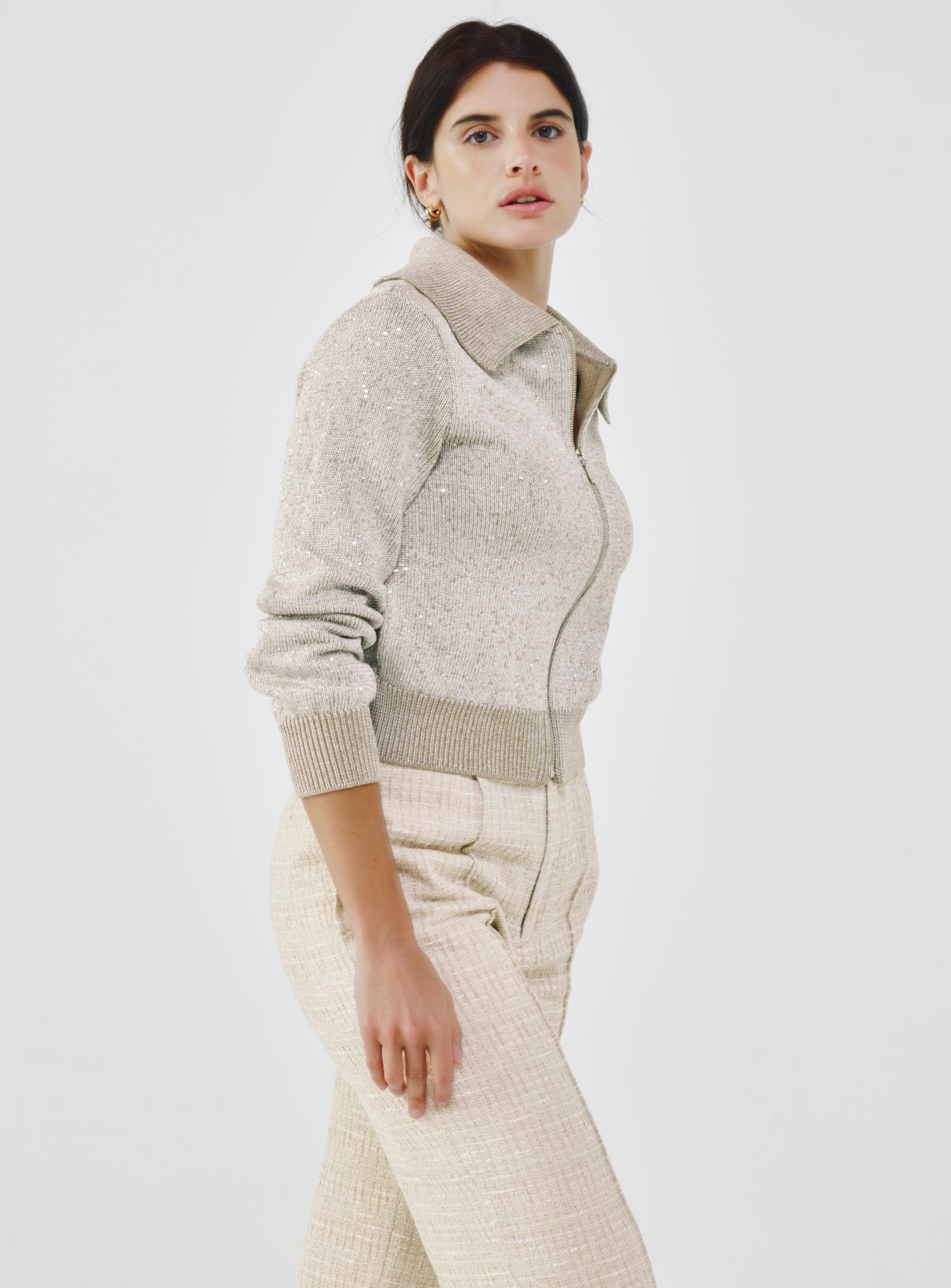 Sequin-Kissed Cotton Cardigan – A.SHIMUS