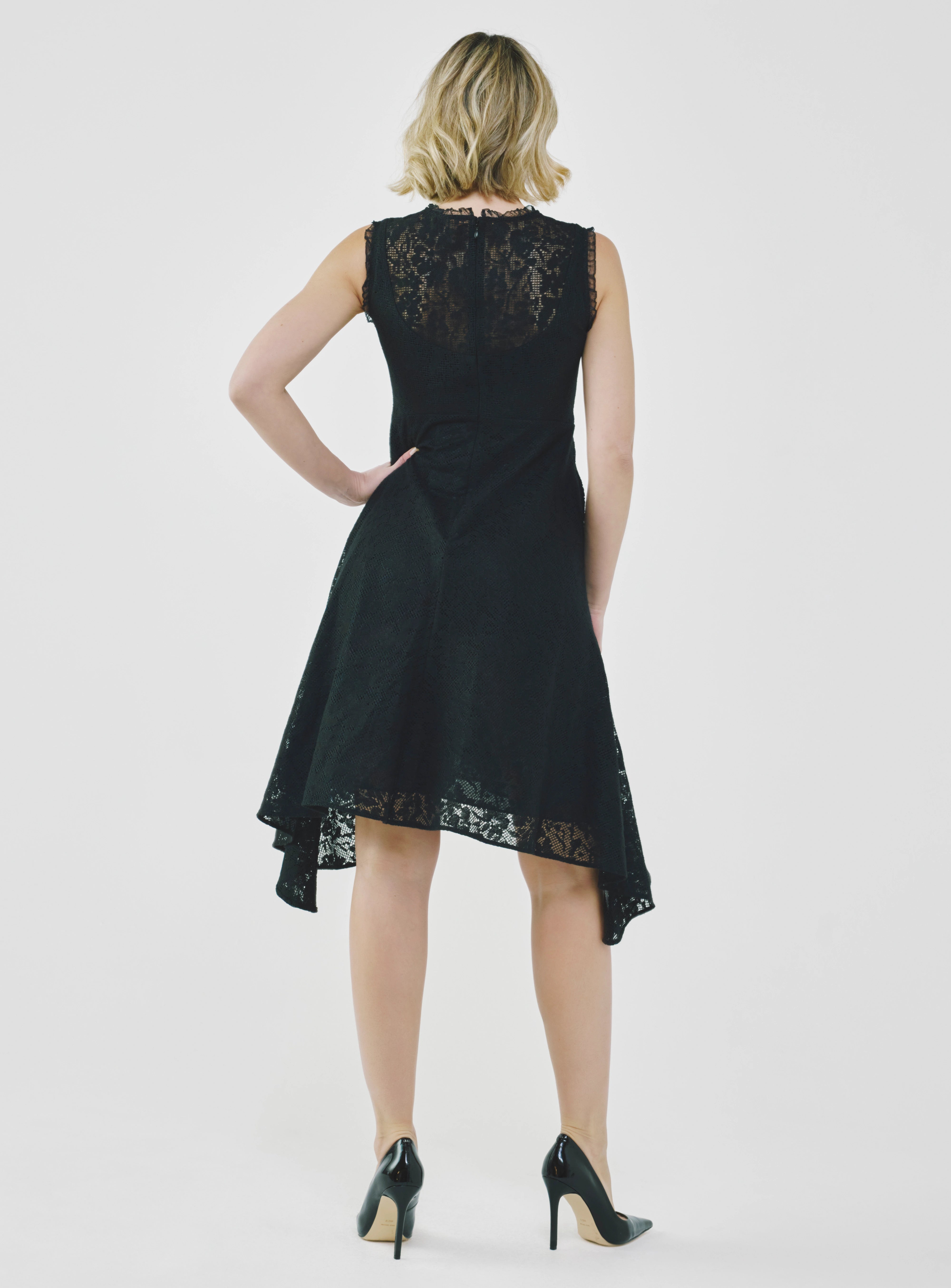 Organic Cotton Lace Dress - Black  A.SHIMUS