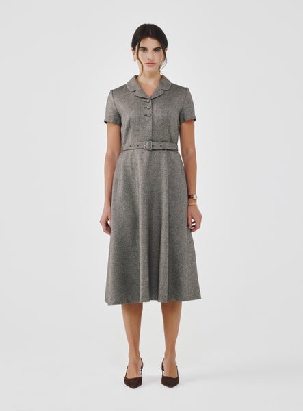 Classic Fancy Tweed Midi Dress – A.SHIMUS