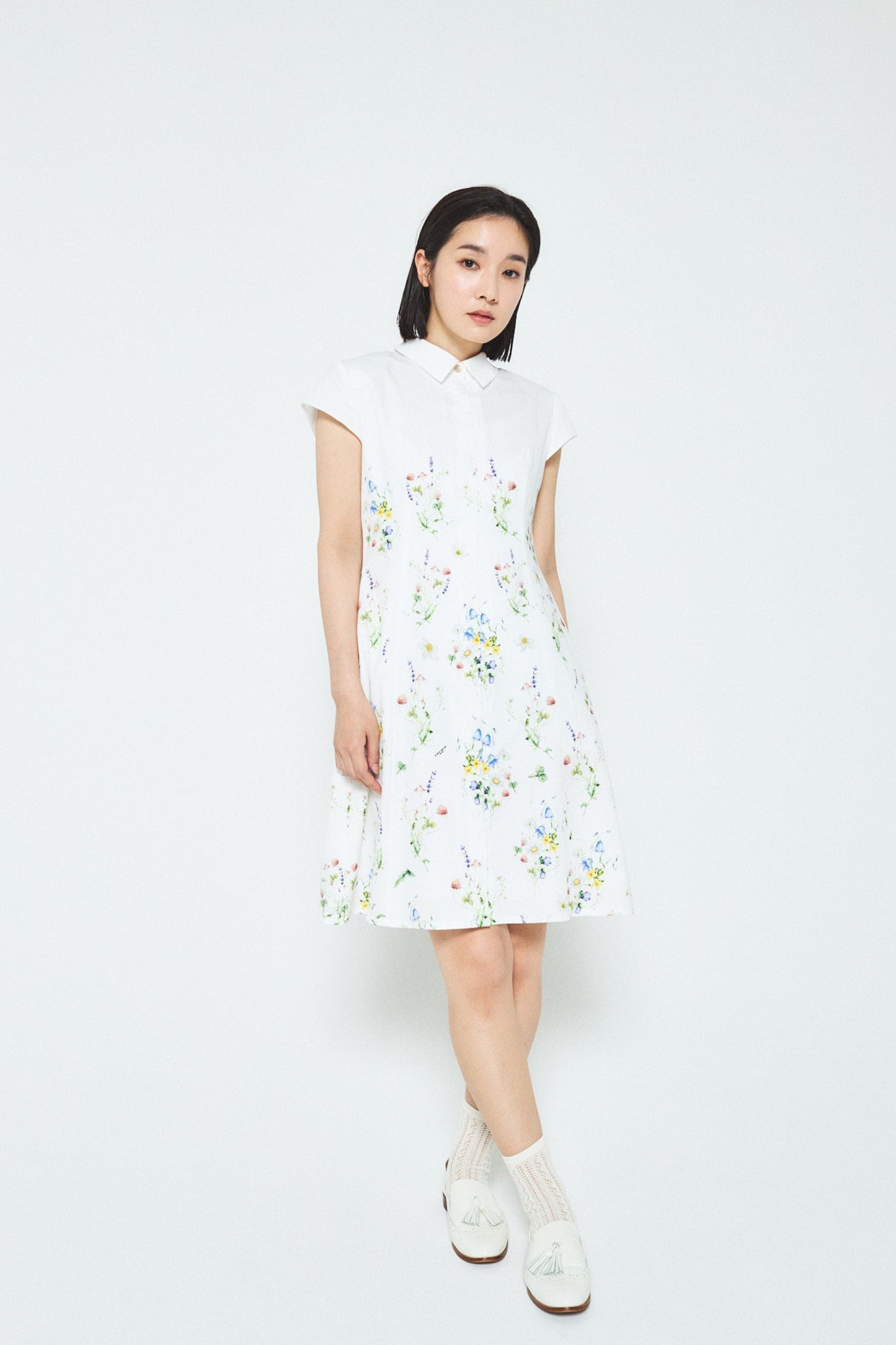 Floral Cotton-Poplin  Dress