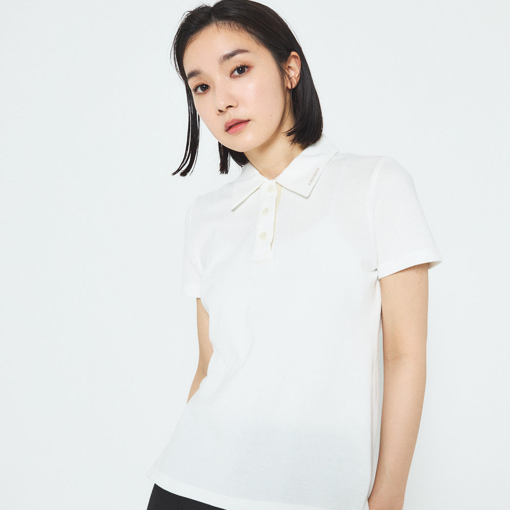 Cotton Polo Shirt with Fancy Tweed - JP