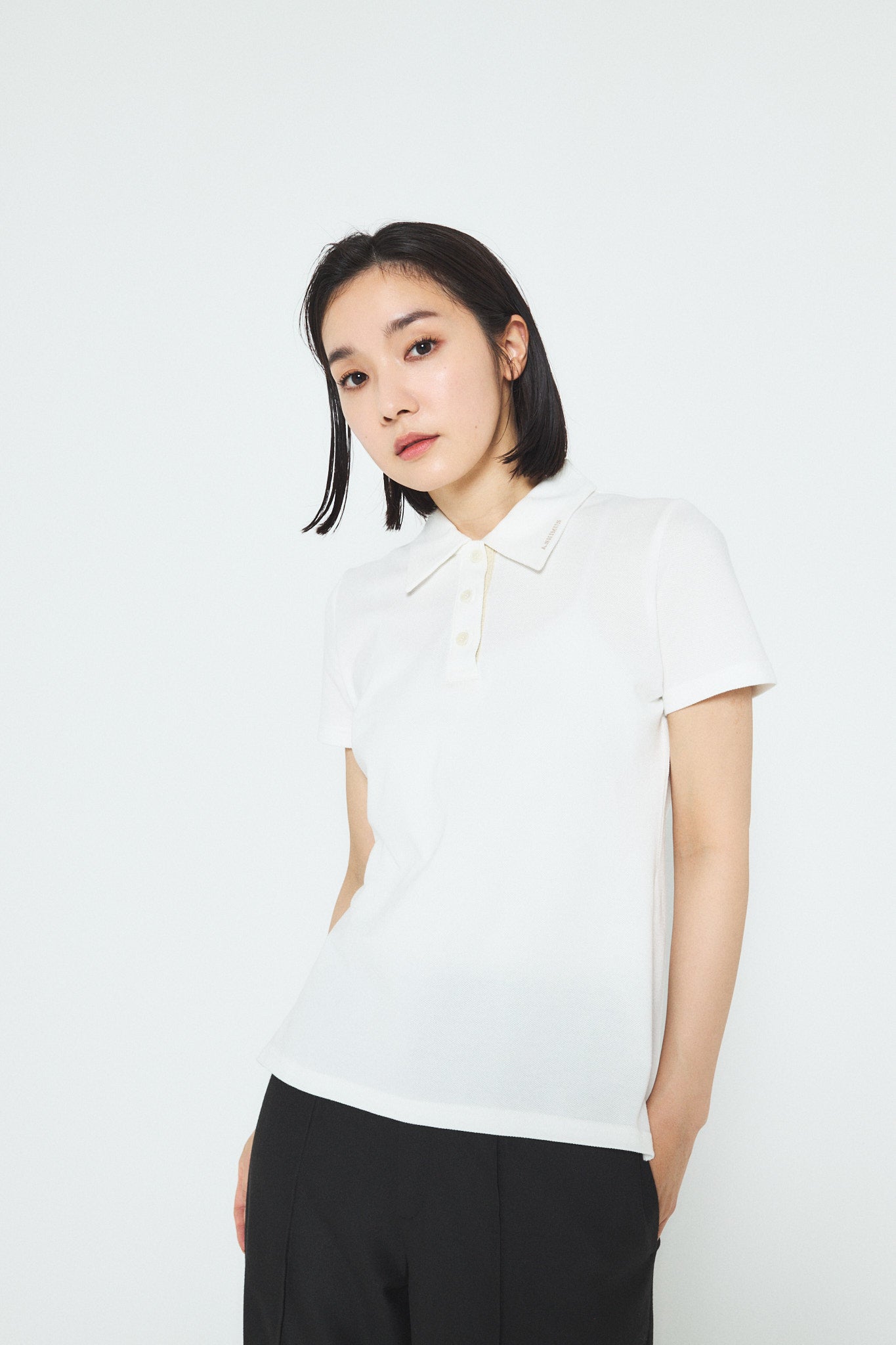Cotton Polo Shirt with Fancy Tweed - JP