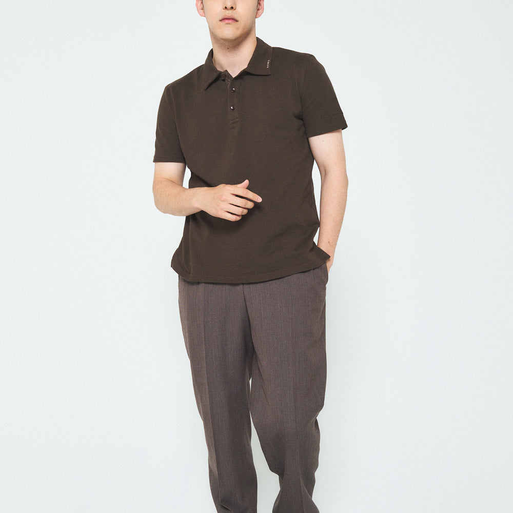 
                  
                    Cotton Polo Shirt with Fancy Tweed
                  
                