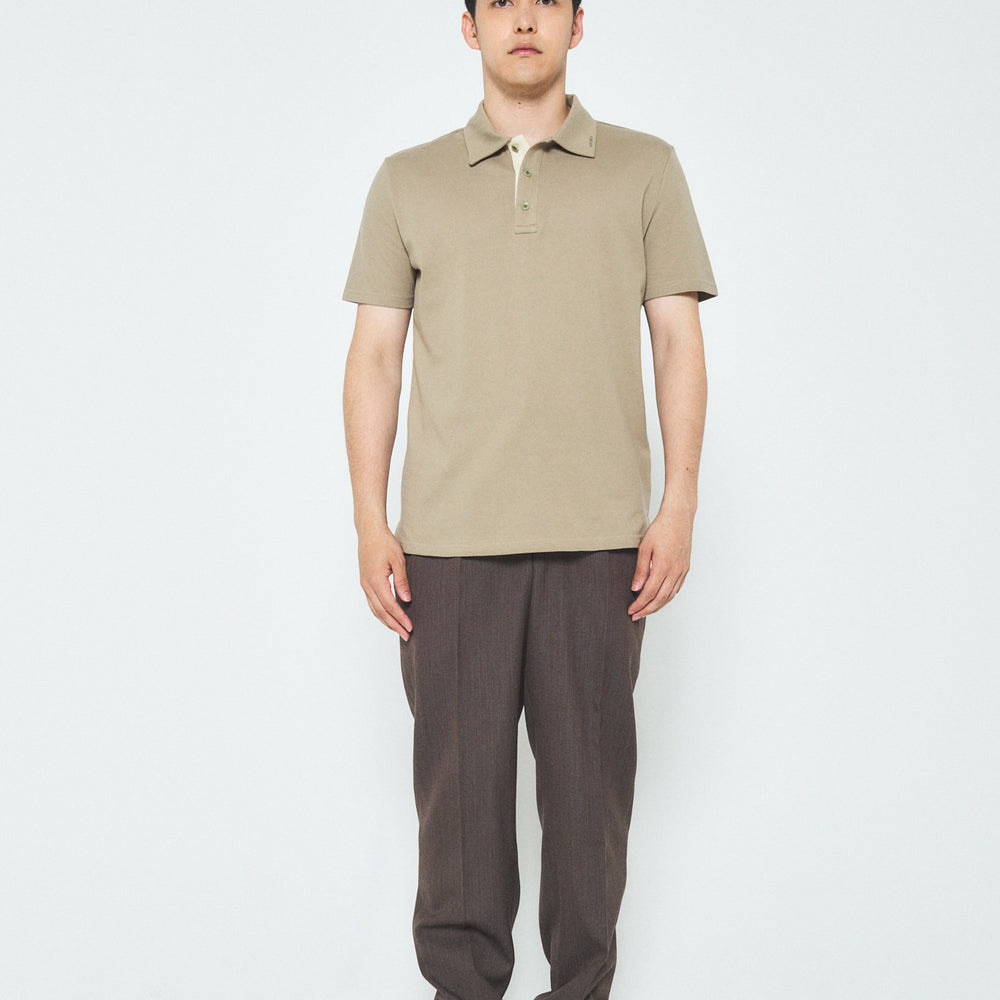 
                  
                    Cotton Polo Shirt with Fancy Tweed
                  
                