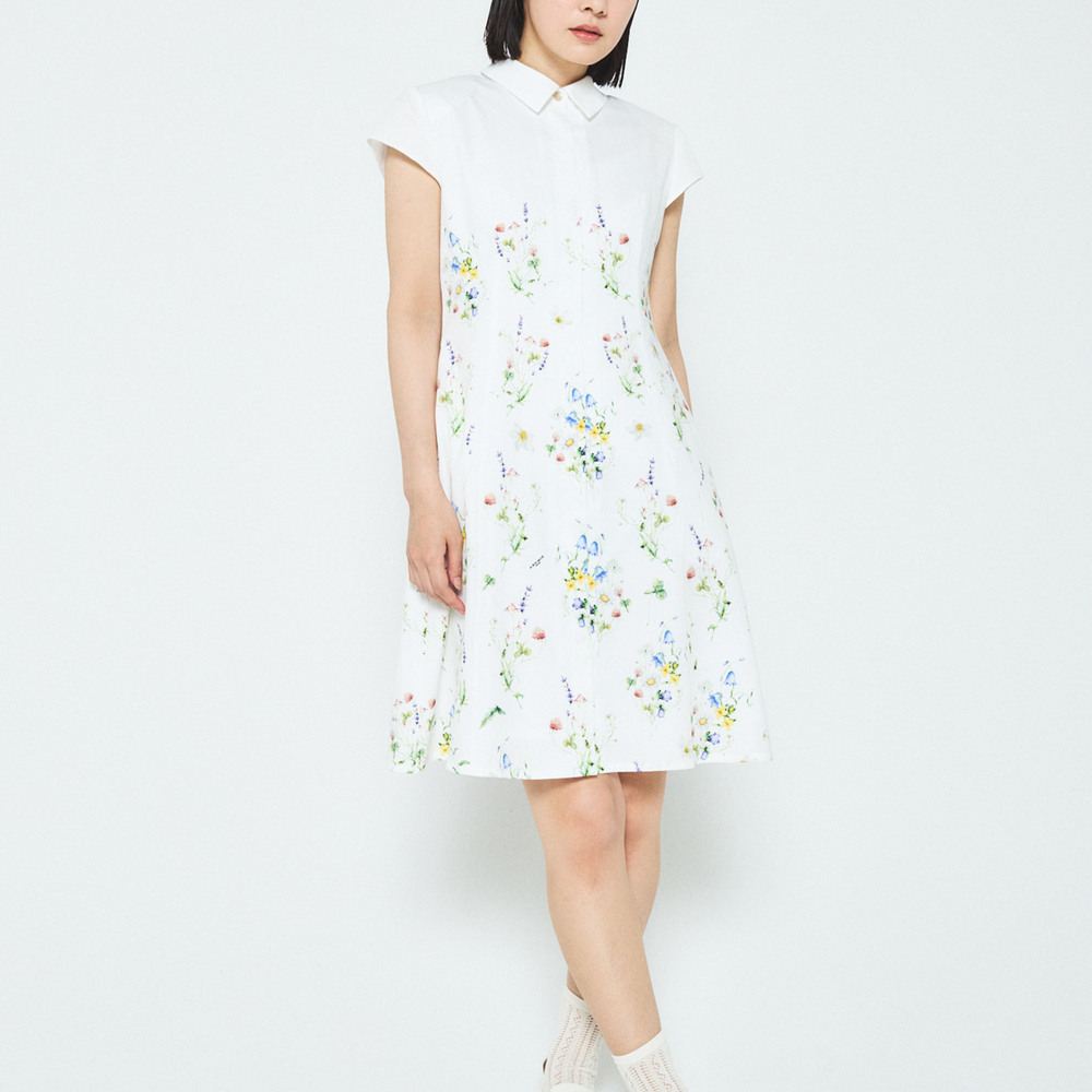 Floral Cotton-Poplin  Dress