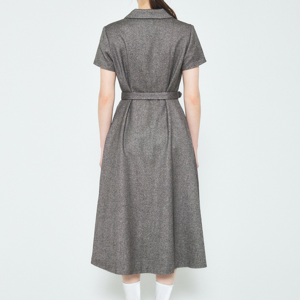Classic Fancy Tweed Midi Dress