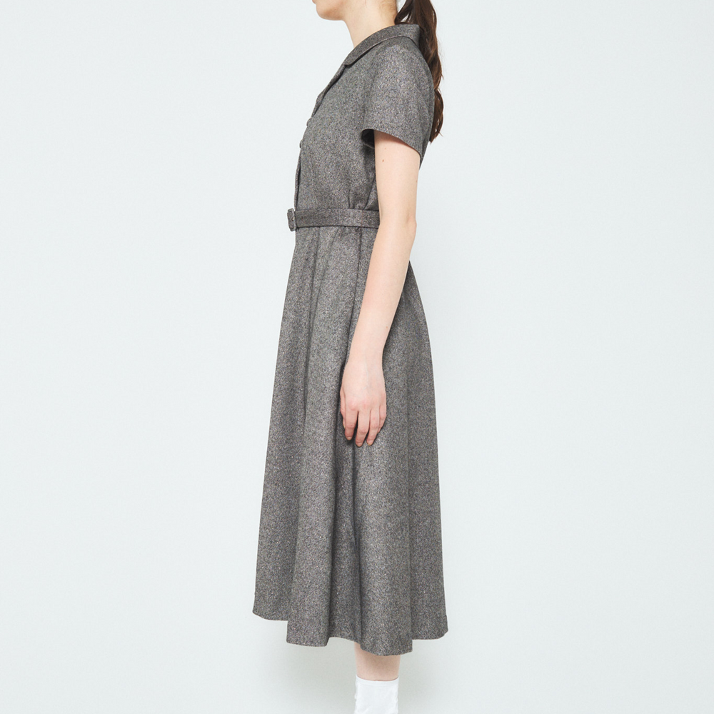 Classic Fancy Tweed Midi Dress