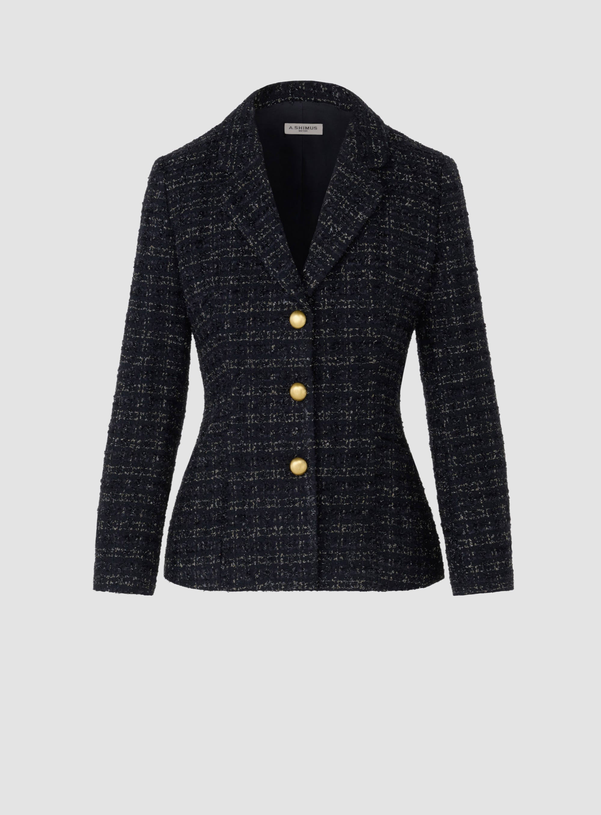 Single-Breasted Fancy Tweed Jacket – A.SHIMUS
