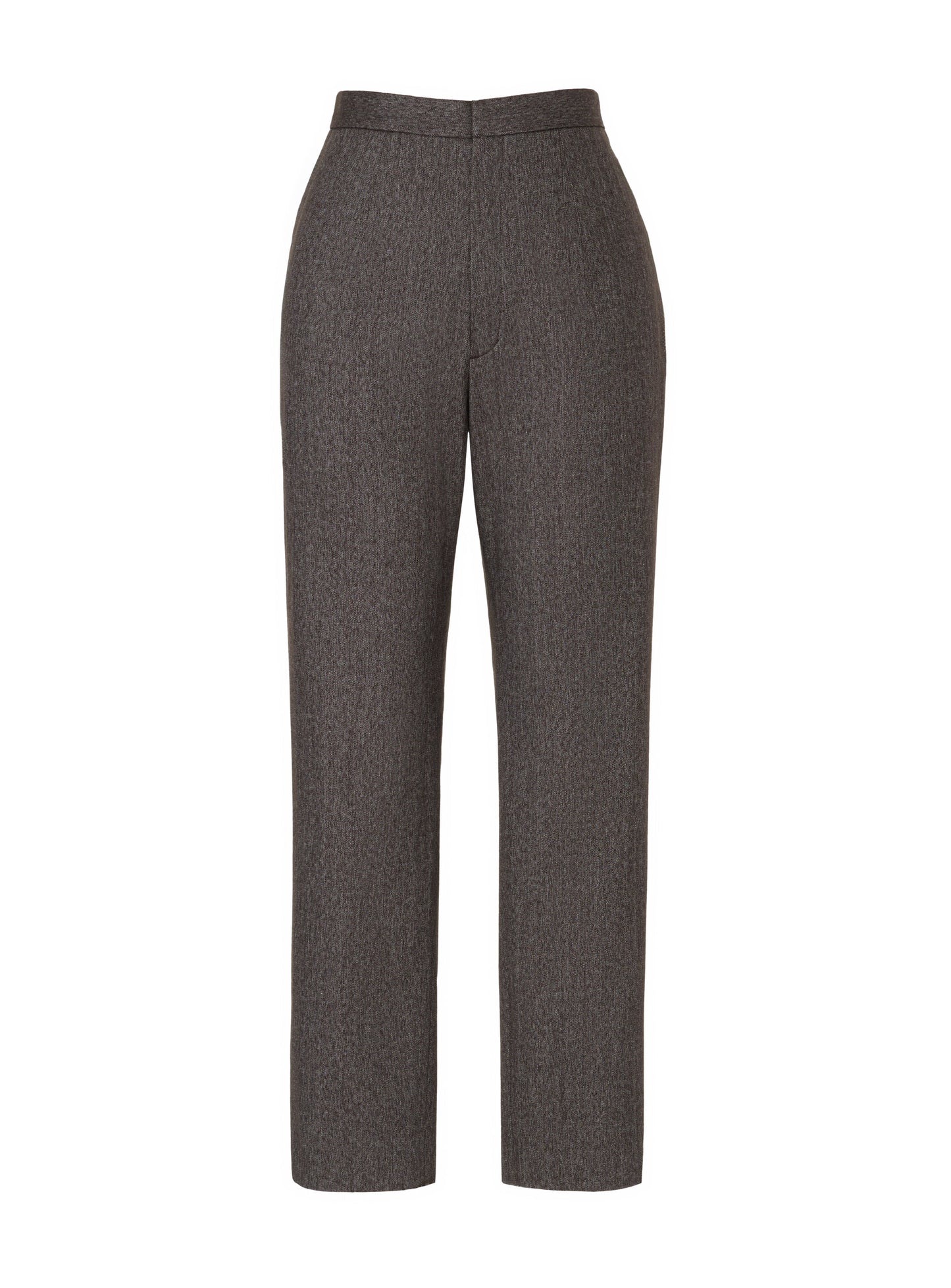 Brown Cotton Cropped Pants