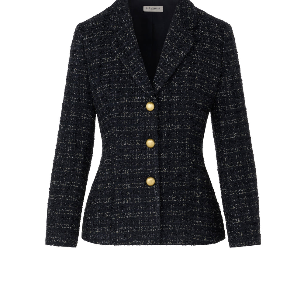 Single-Breasted Fancy Tweed Jacket