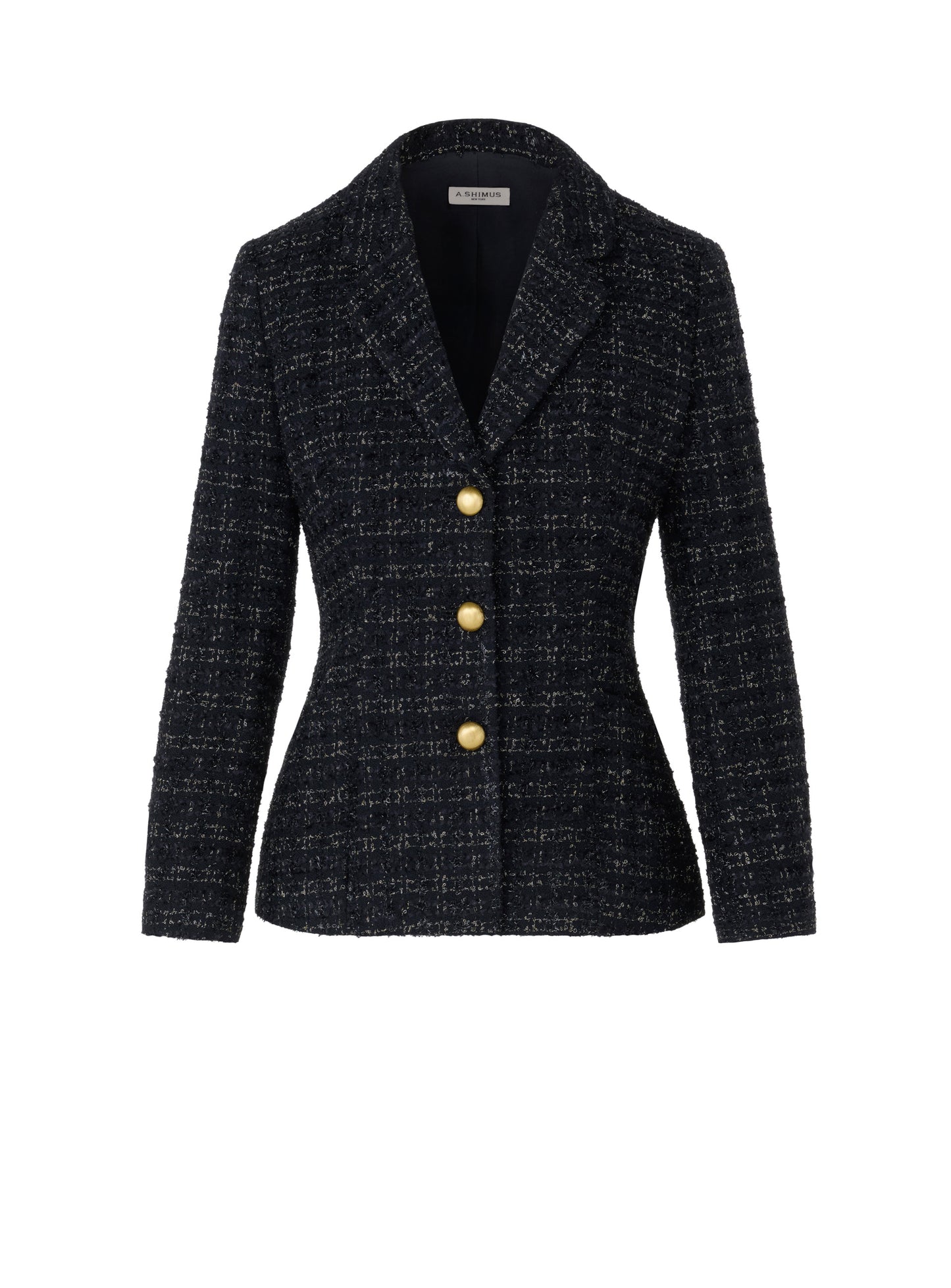 Single-Breasted Fancy Tweed Jacket
