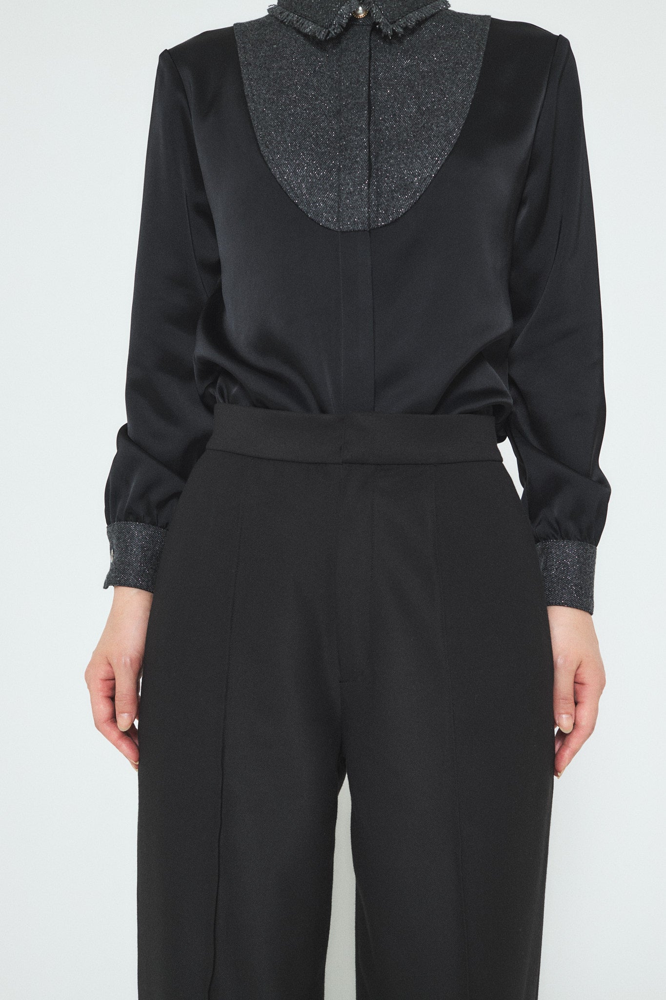 Wide Leg Pants with Elastic Waistband - Black – A.SHIMUS