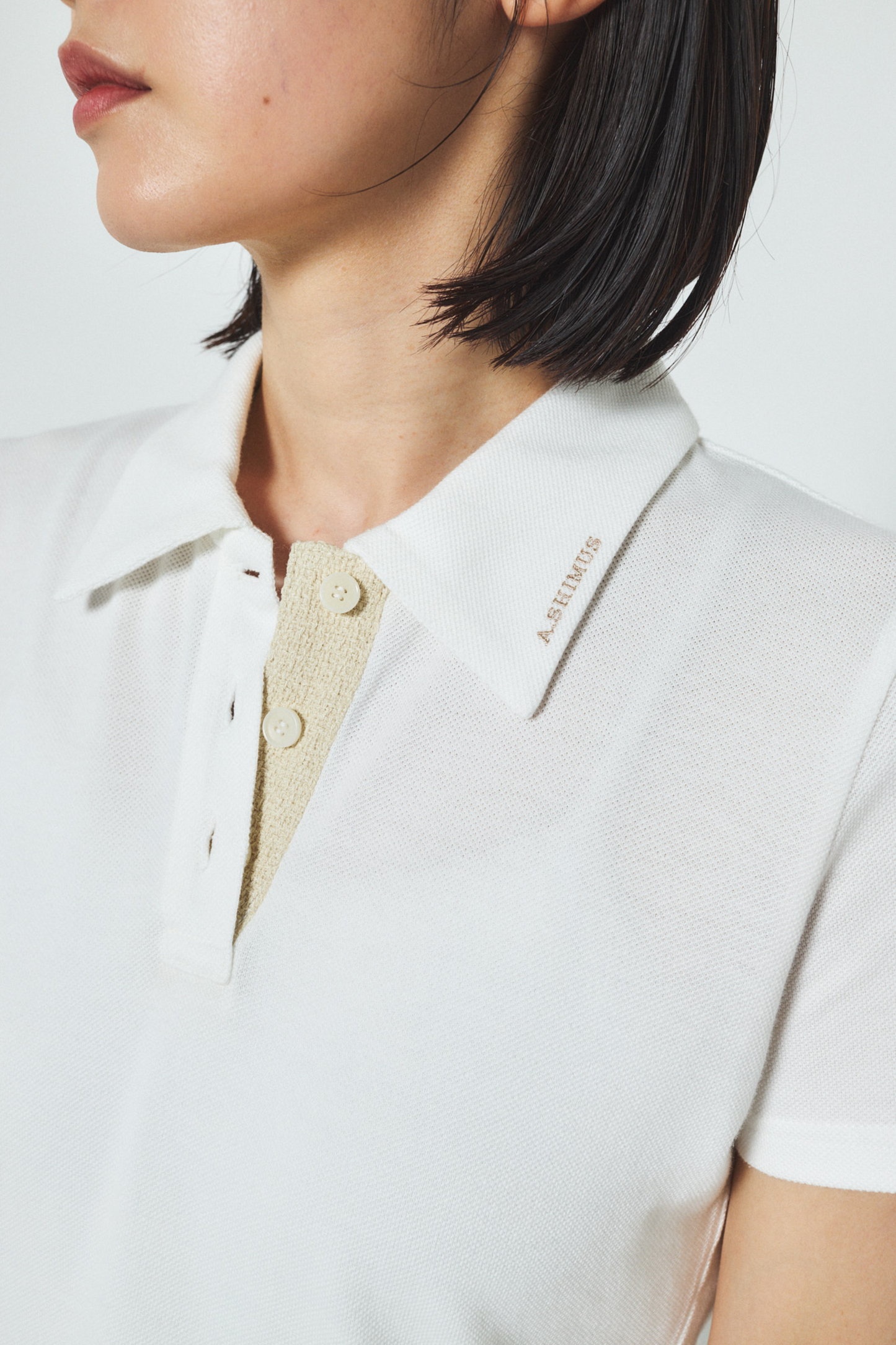 Cotton Polo Shirt with Fancy Tweed - JP