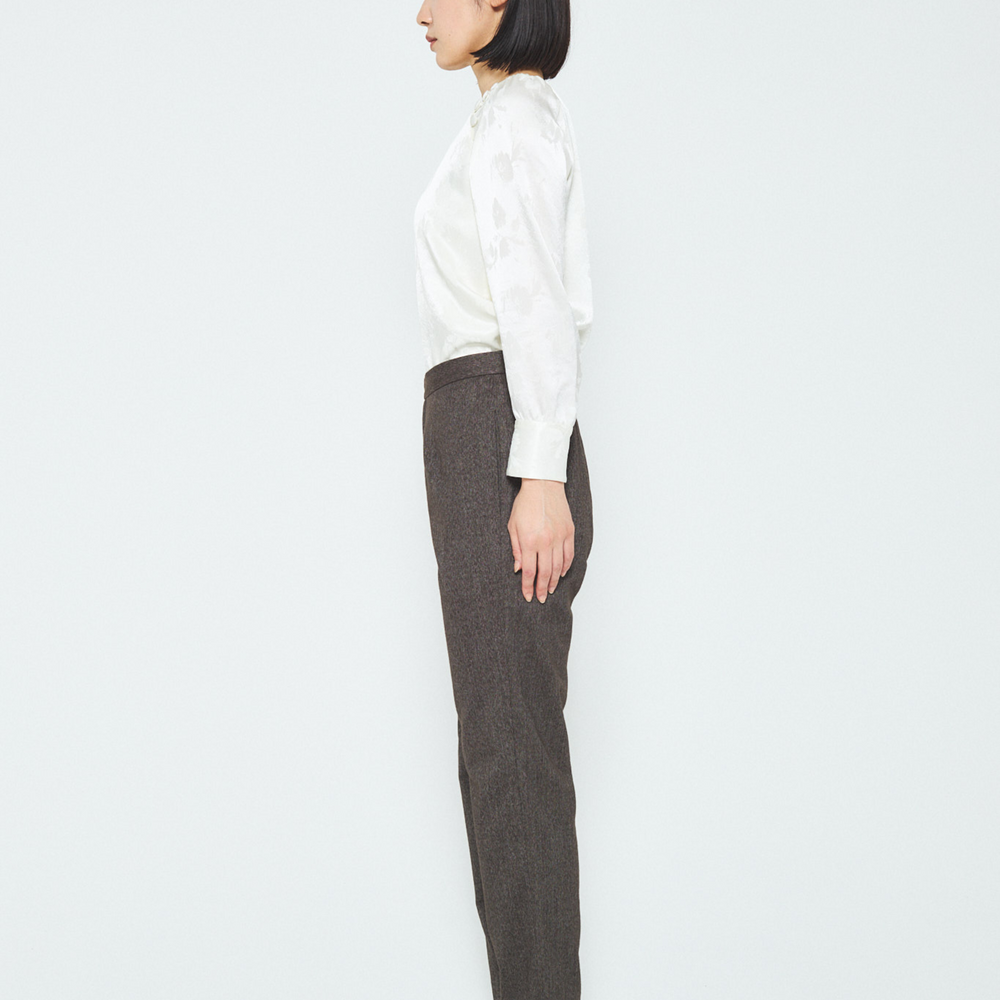 Brown Cotton Cropped Pants