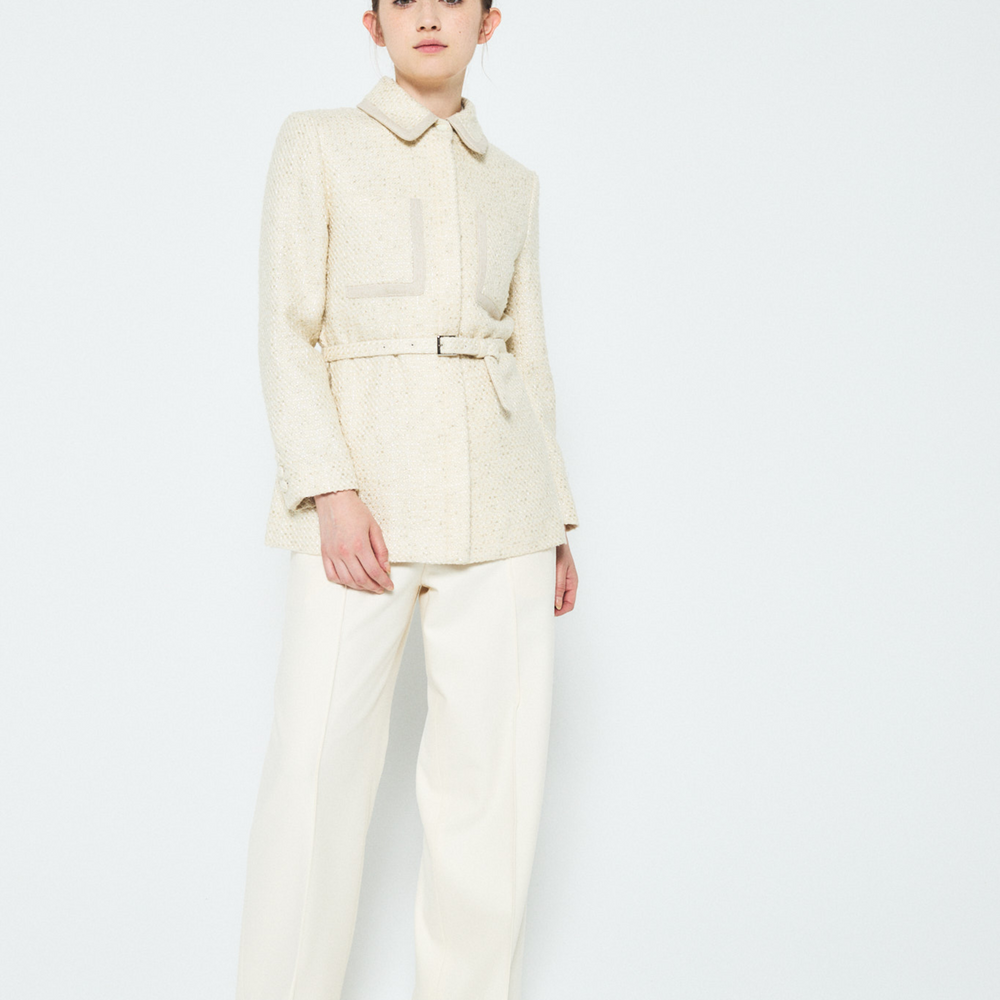 Fancy Tweed Shirt Jacket