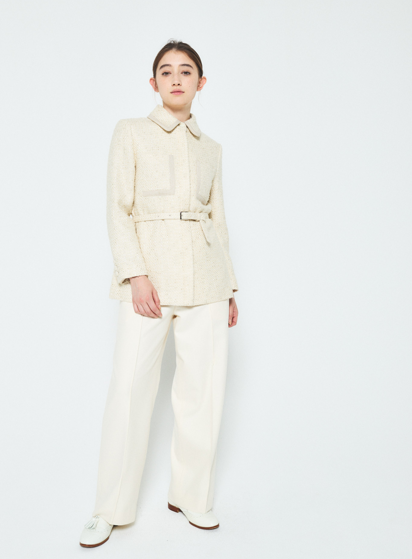 Fancy Tweed Shirt Jacket