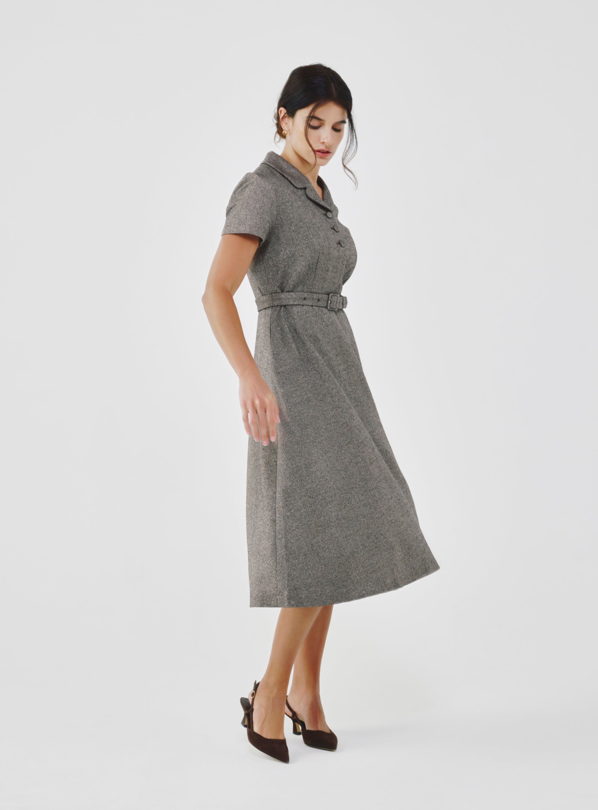 Classic Fancy Tweed Midi Dress – A.SHIMUS