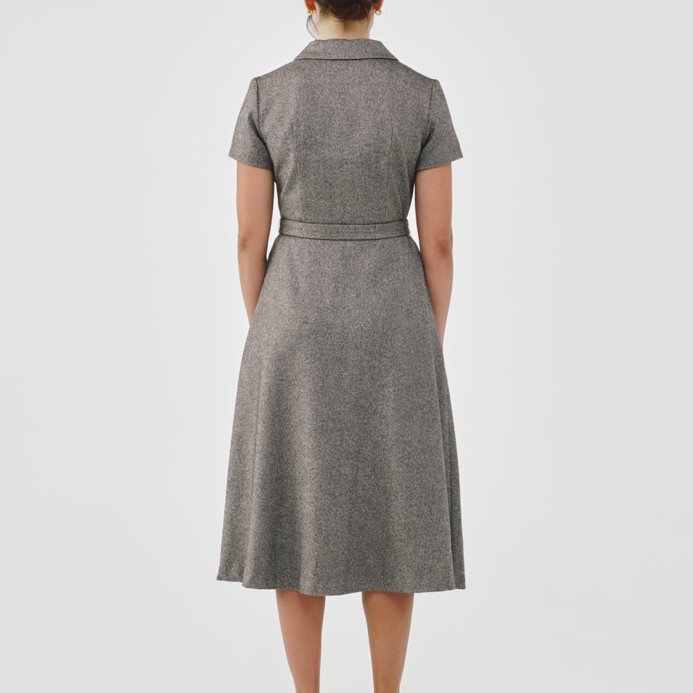 Classic Fancy Tweed Midi Dress XS / Black Classic Fancy Tweed Midi Dress XS / Black