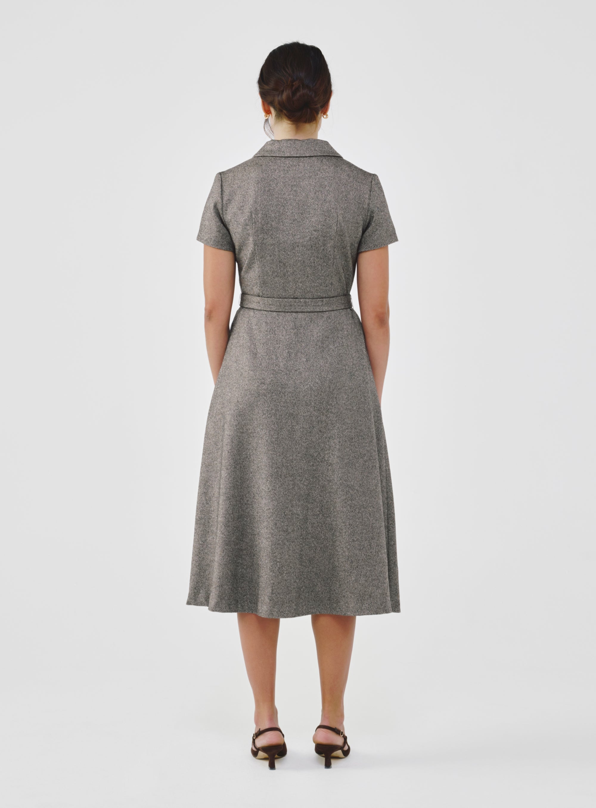 Classic Fancy Tweed Midi Dress S / Black Classic Fancy Tweed Midi Dress S / Black