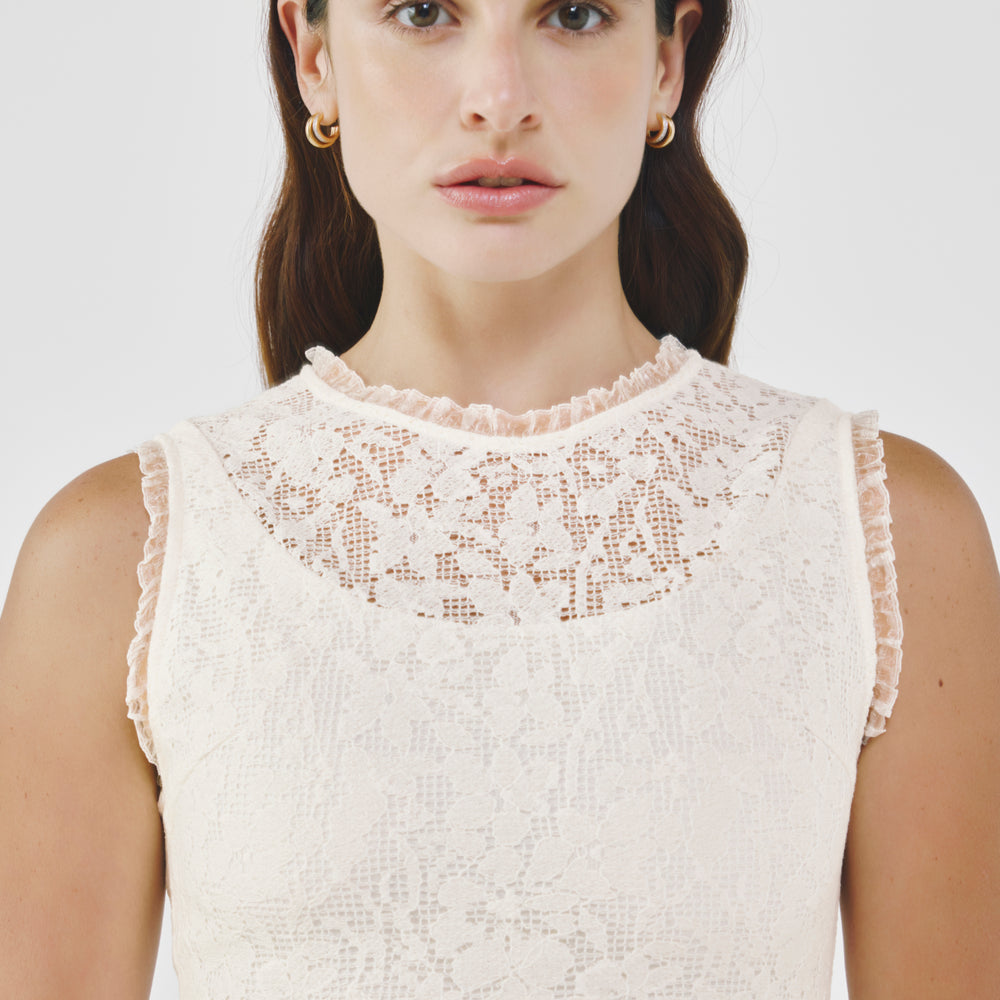 Organic Cotton Lace Dress L