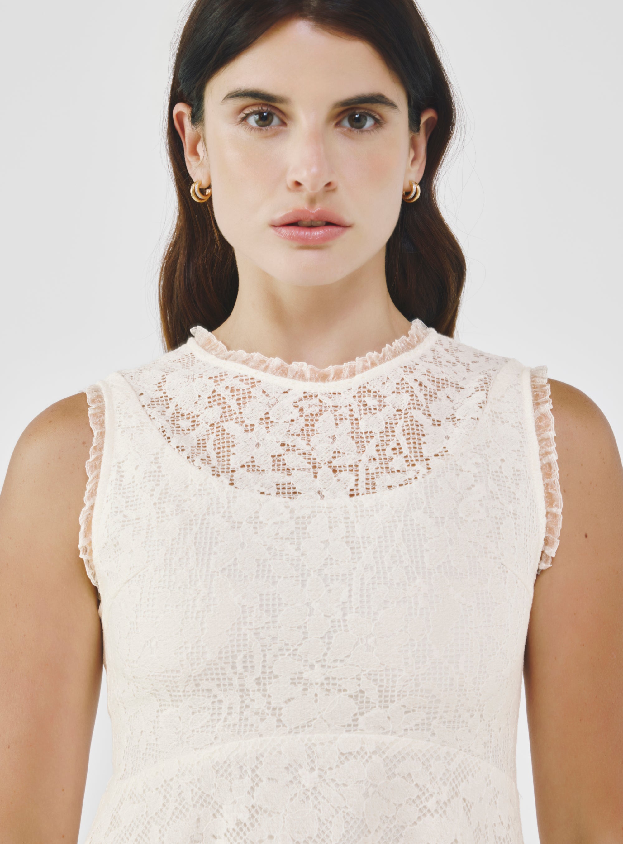 cotton lace dresses for women Whimsical White Lace Cotton Dress For Women Online