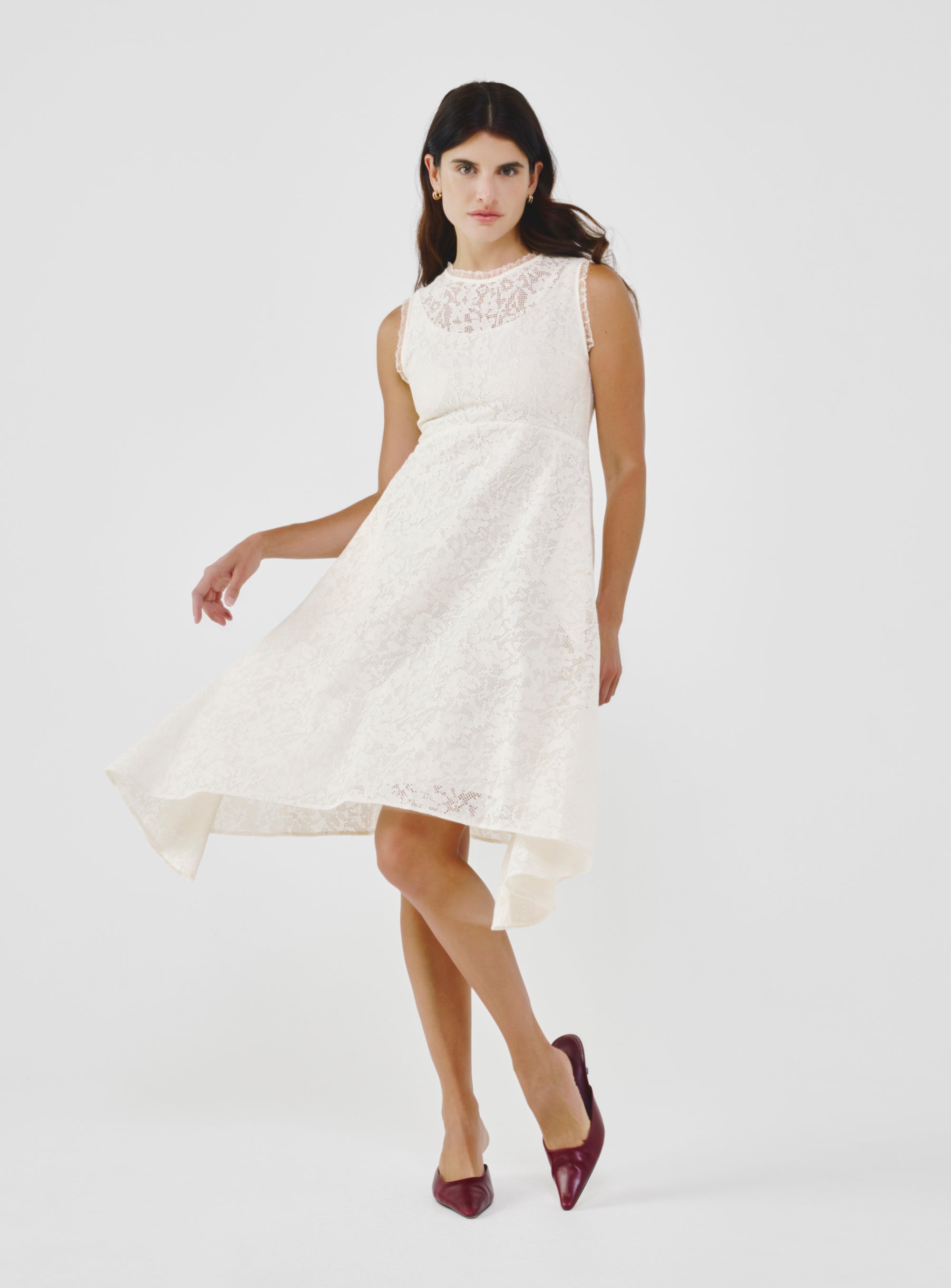 A.SHIMUS Organic Cotton Lace Dress in Black at Nordstrom, Size 2