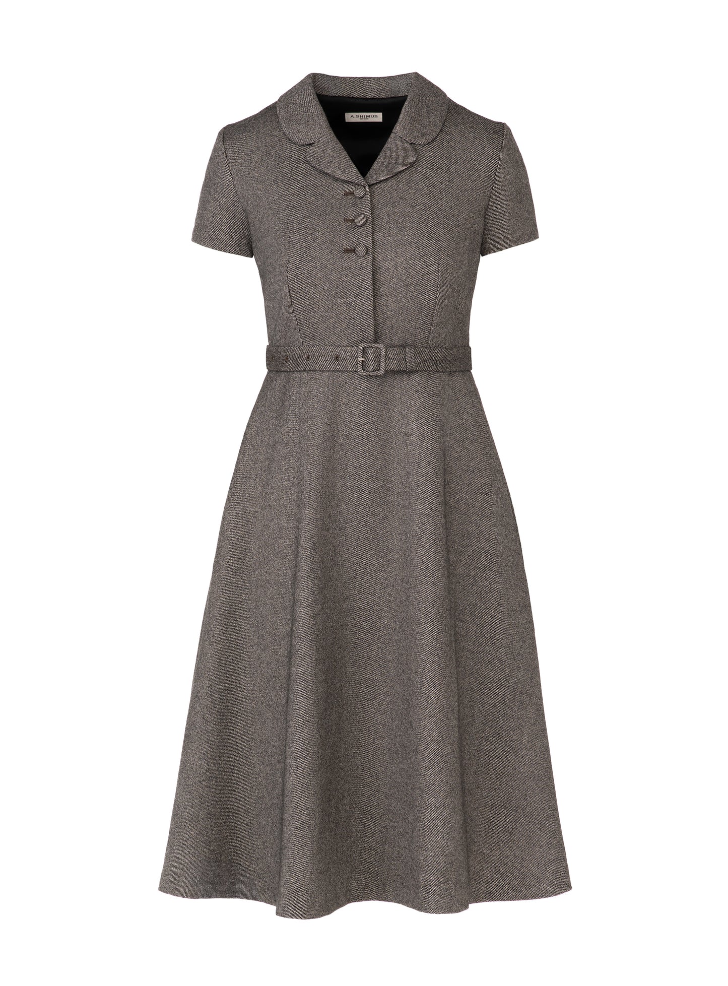Classic Fancy Tweed Midi Dress