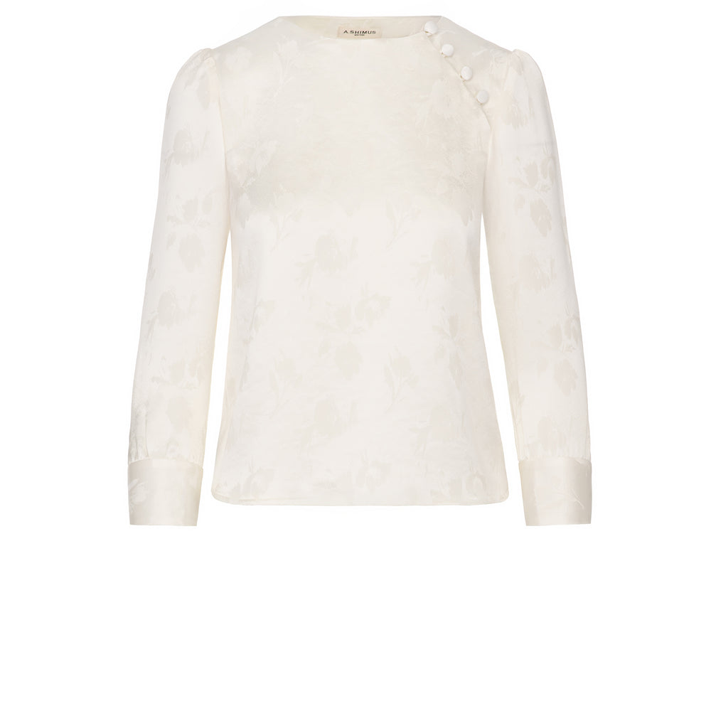Off-White Floral Print Blouse