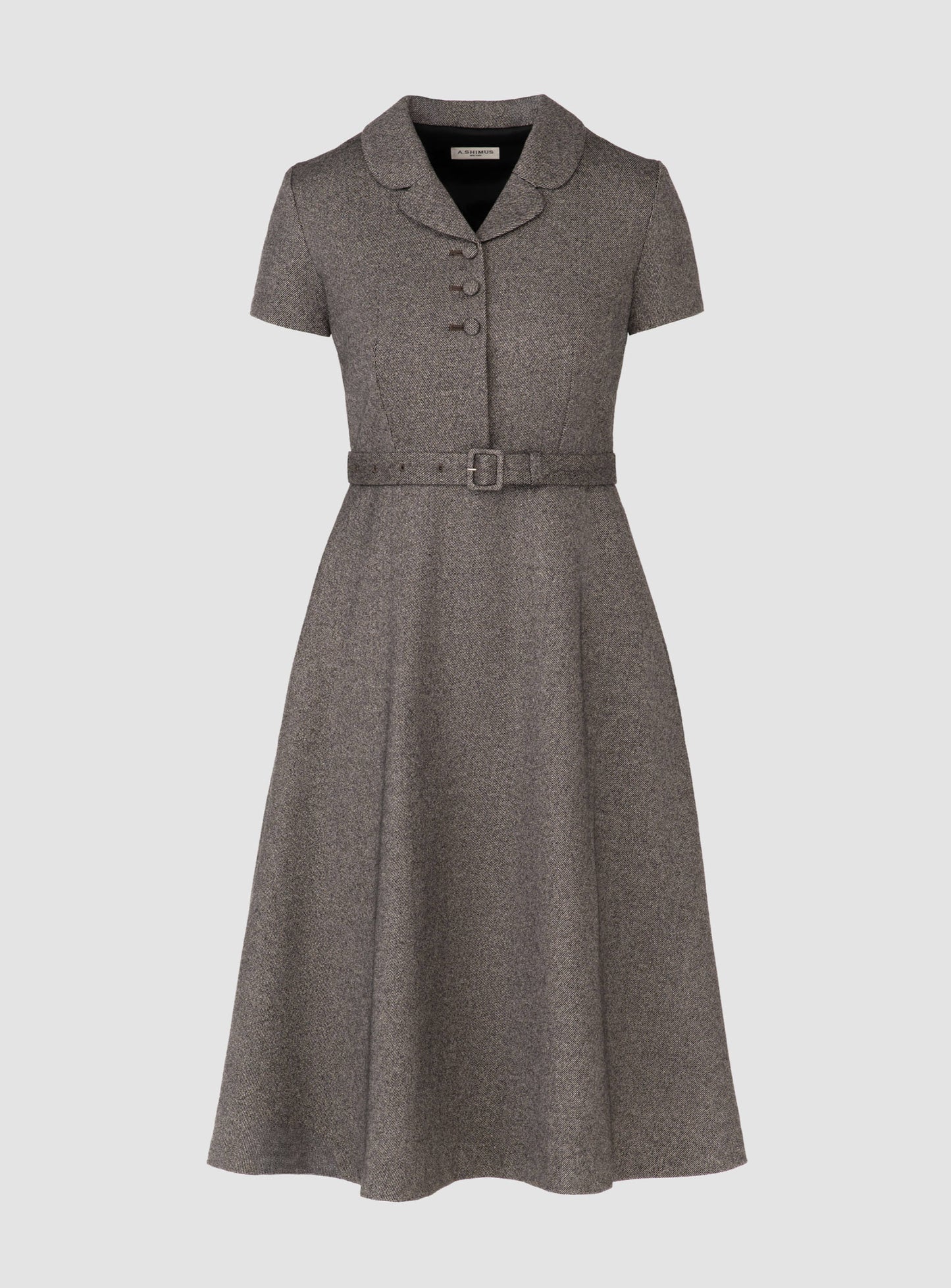 fancy midi dresses Classic Fancy Tweed Midi Dress S / Black