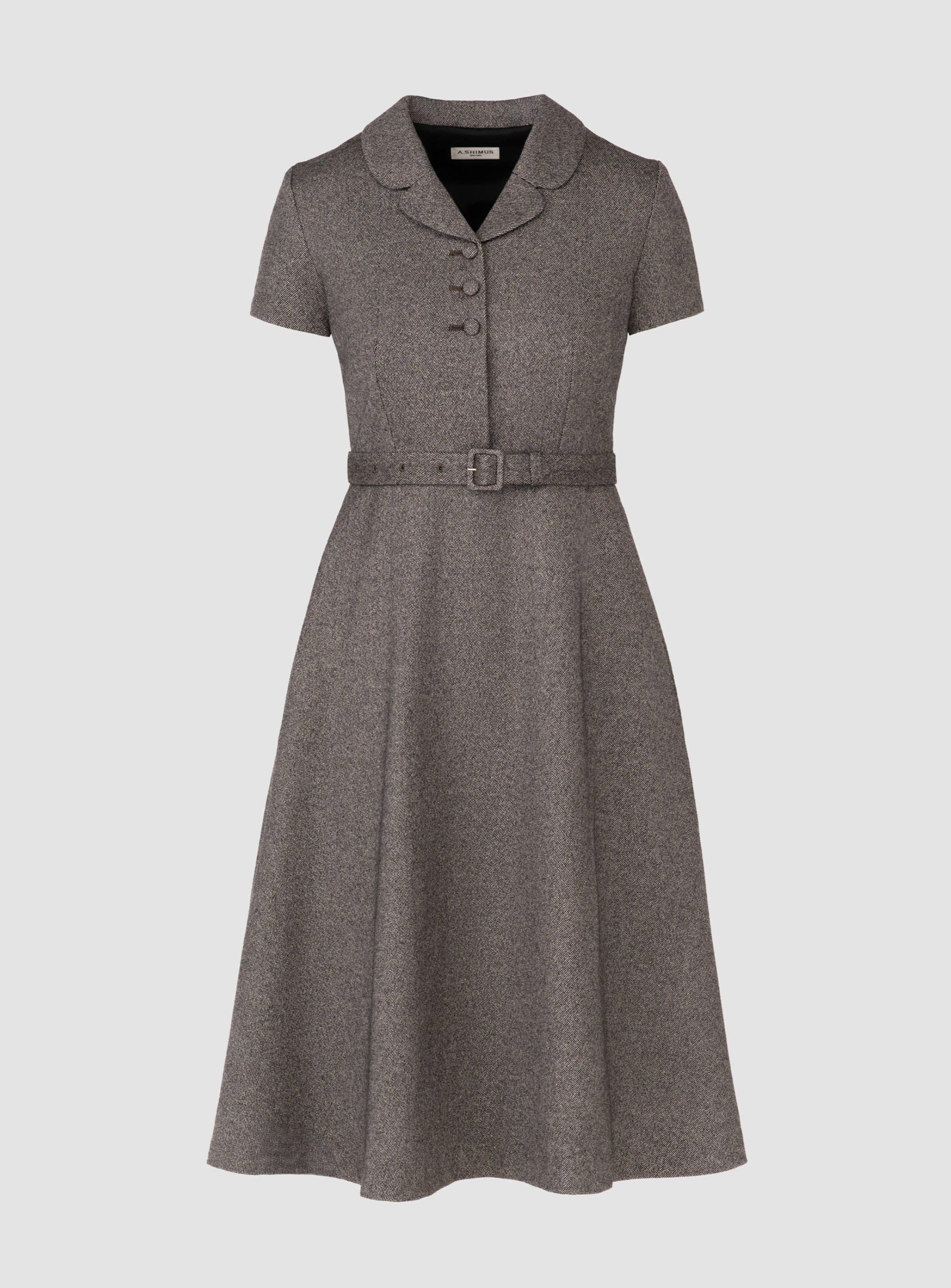 classic tweed midi dress Classic Fancy Tweed Midi Dress XS / Black