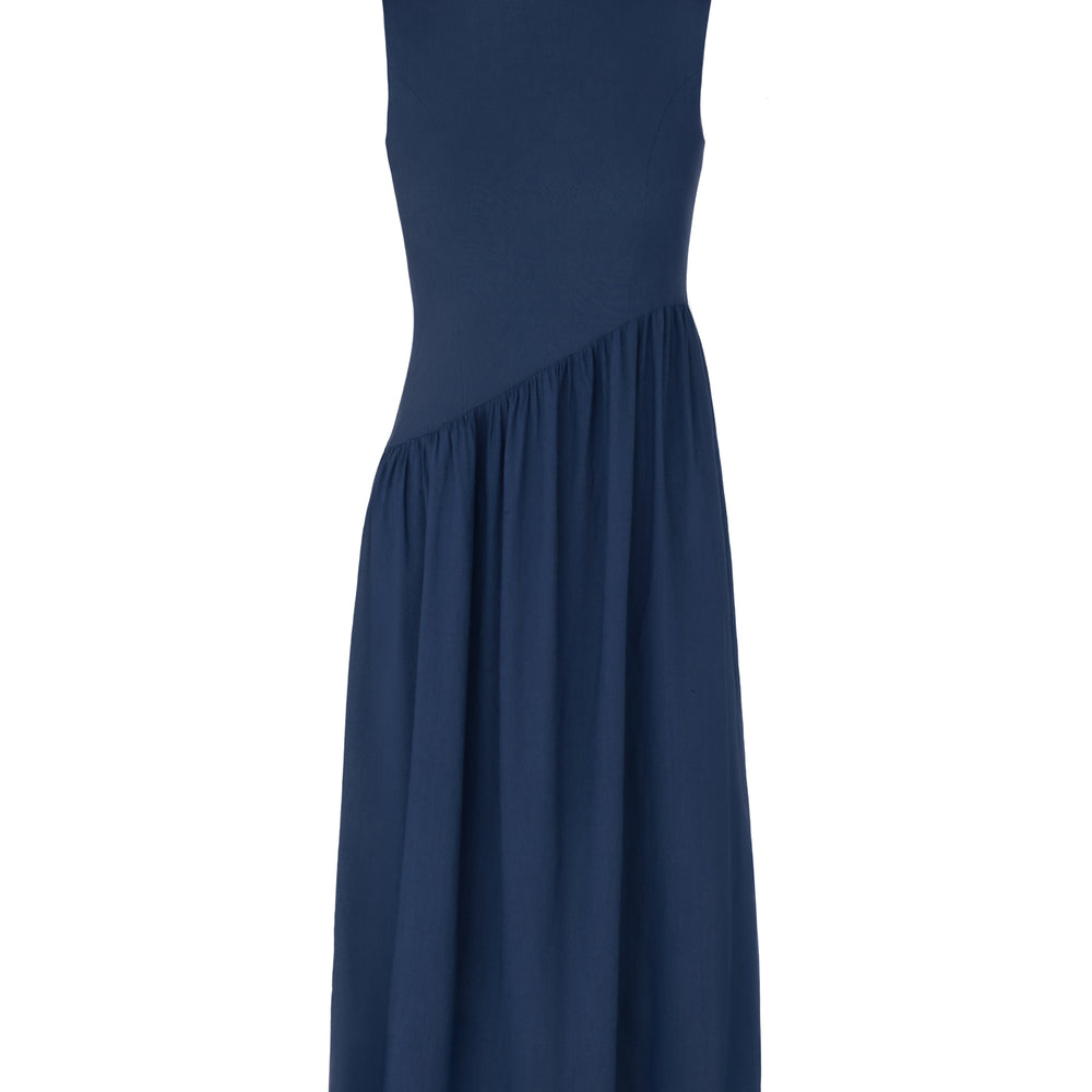 Linen Dress - Navy