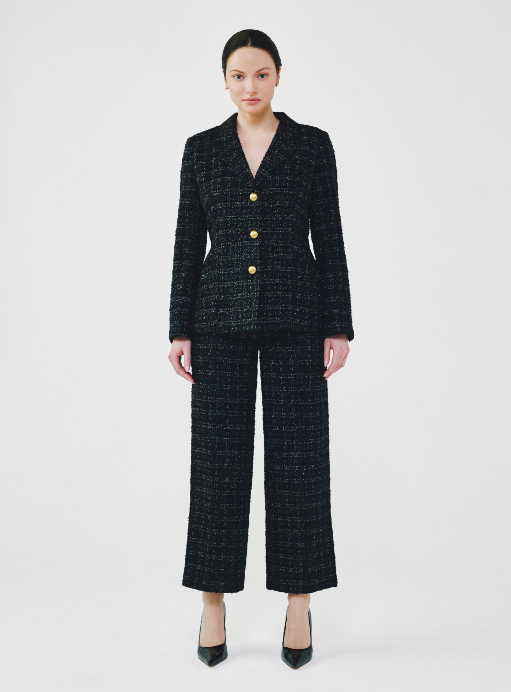 Single-Breasted Fancy Tweed Jacket – A.SHIMUS