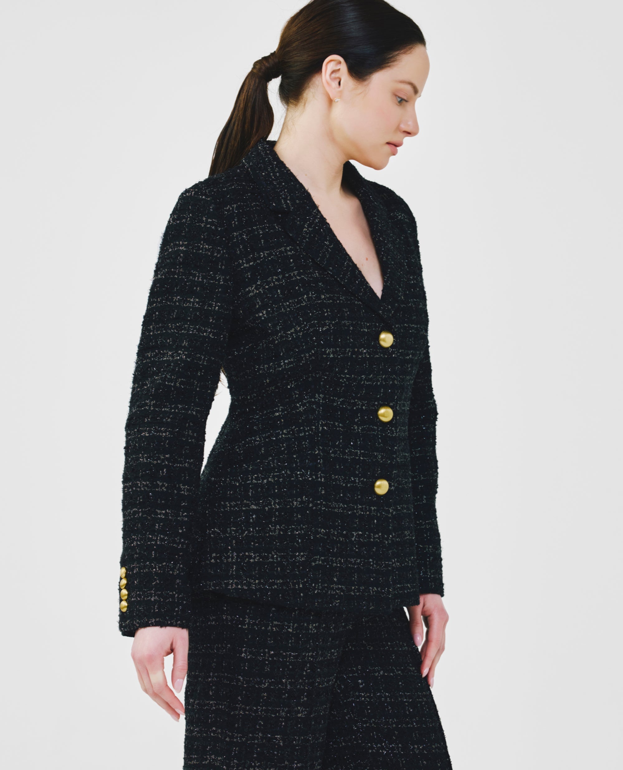 Single-Breasted Fancy Tweed Jacket – A.SHIMUS